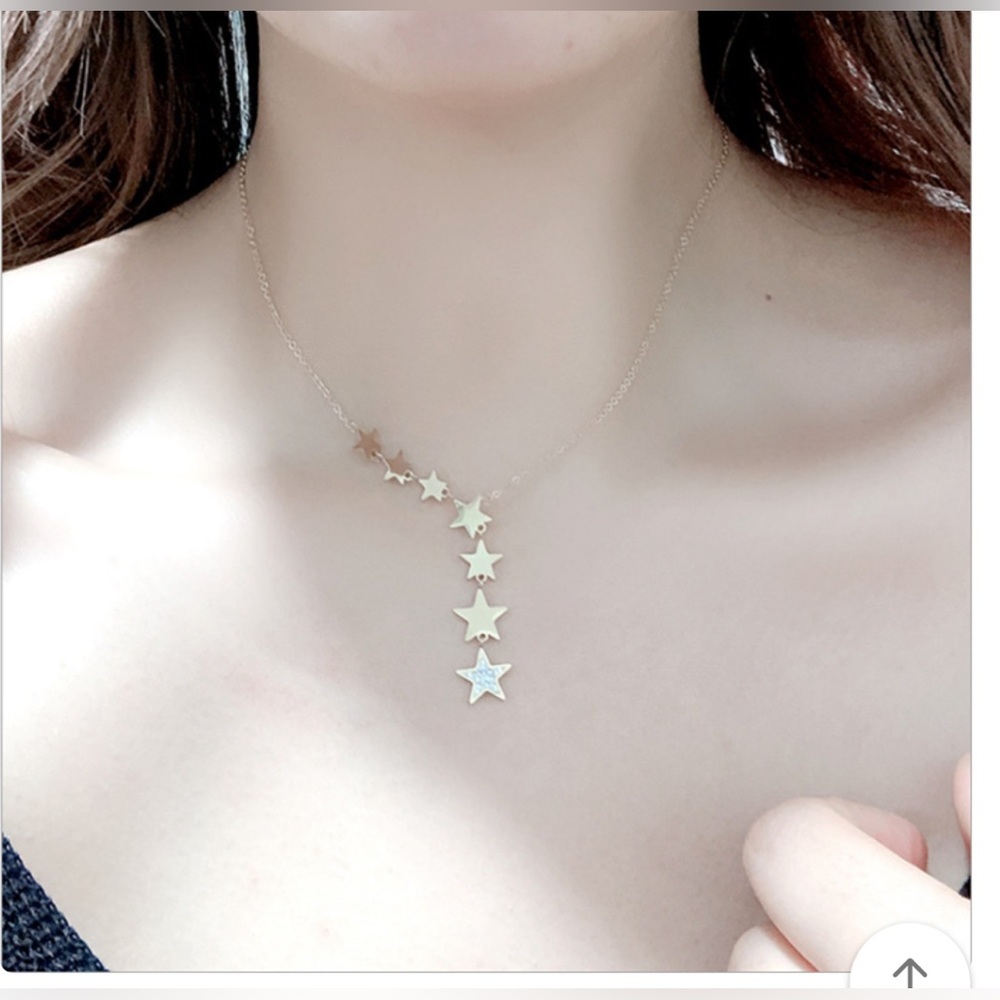 304 Stainless Steel 18K Gold Plated Fashion Star Necklace